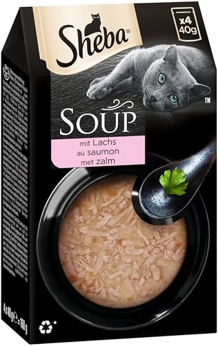 Sheba Multipack Soup - Katzennassfutter im Portionsbeutel - Lachs - 40 x 40g