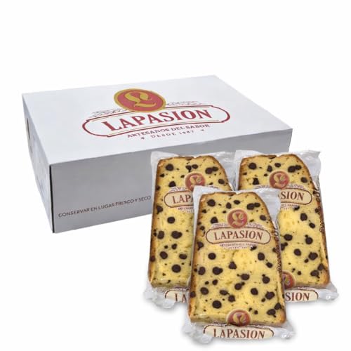 LAPASION - Bizcocho COC Pepitas Chocolate envuelto | Gotas de chocolate | Sobaos Pasiegos Artesanos | Bizcochos Ideales Para Desayunos Y Meriendas | Caja 2 Kg