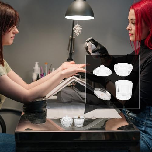 2 Piezas Vasos de Cristal para Mezcla de Líquidos de Uñas miniatura 6