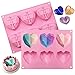 WELLXUNK Moldes Silicona Corazón, 2 Pcs Molde De Pastel De Mousse 3D, Herramientas Para Hornear Bricolaje, Molde De Silicona Para Hornear Adecuado Para Pastel De Mousse