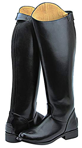 MB-3 Men's Man Horse Riding Mounted Police Patrol Tall Boots with Back Zipper Equestrian Color Black