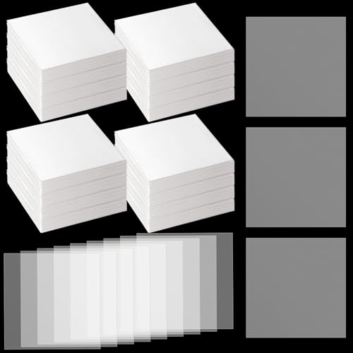 Mooliwe 2000 Pcs Cellulose Weighing Paper Sheet 4'' x 4'', Nitrogen Free