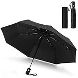 折りたたみ傘 自動開閉 ワンタッチ 333g超軽量 8本骨 撥水速乾 耐強風 丈夫 携帯便利 メンズ レディース 男女兼用 通勤 通学 旅行 アウトドア 傘カバー付き ブラック
