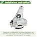 HOPESPANNER No.8E0399105BG Engine Motor Mount for Audi A4 2005-2009 2.0T CVT BGB/BWE Durable Silver Tone Rear Engine Mounting 1 Pc