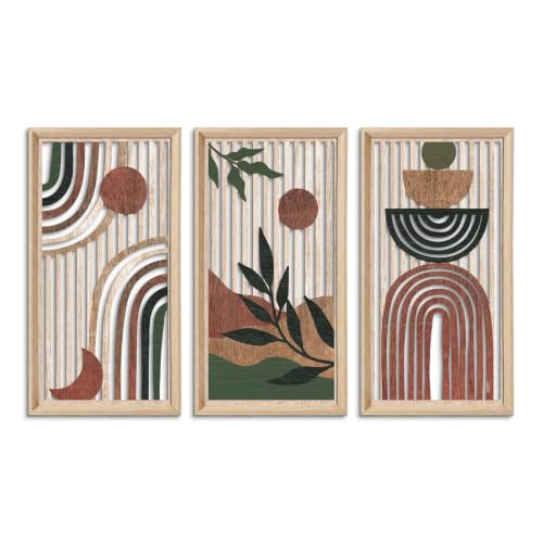 Decoración de pared de madera para salón, arte rústico calado estilo granja