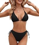 Genfien – Genfien Damen Bikini Set V Ausschnitt Triangel Bikini Sexy L