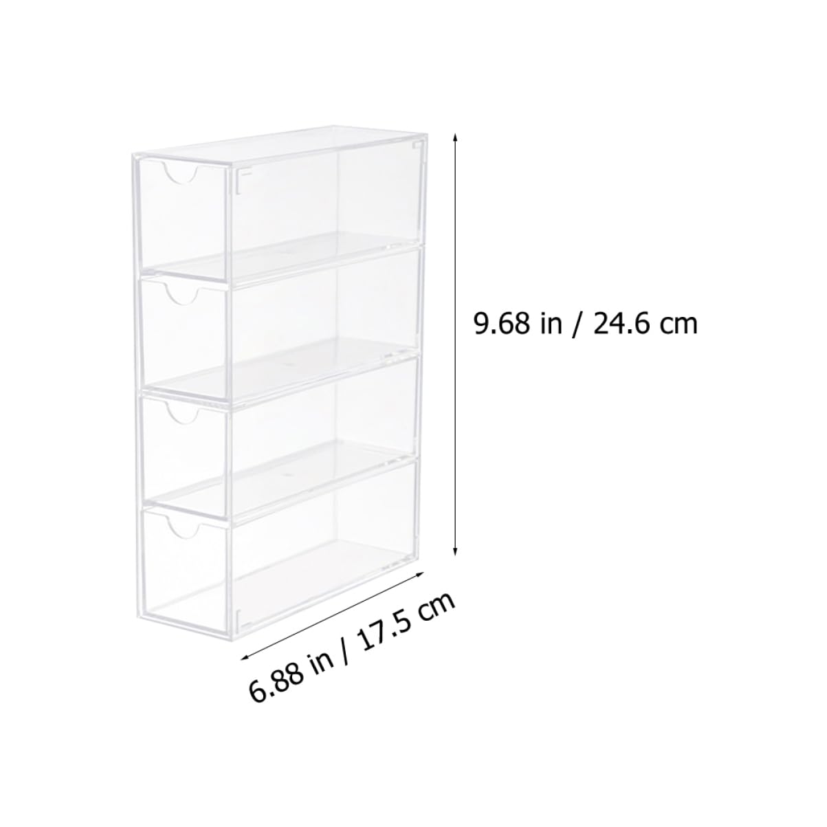 FOMIYES Caja Organizadora de Plástico sin Rebabas 2 Piezas para Gafas de Sol Diseño Simple para Uso Personal en Casa o Tienda