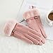 Gants Gloves Moufles Hiver Homme Femme Nouvelles Femmes Dentelle Chaude Triangulaire Mignon Ours Mitaines Double Épaisseur en Peluche Bracelet Femmes Écran Tactile Gants De Conduit