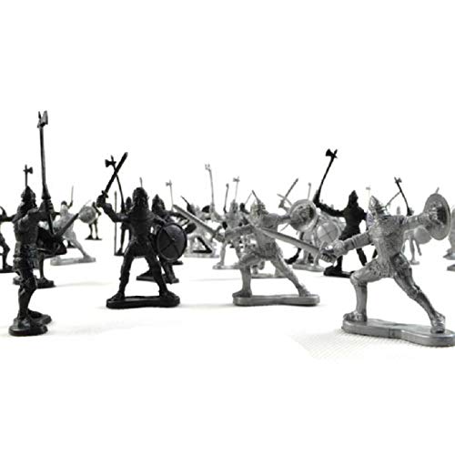 X Hot Popcorn 60 Pcs Medieval Soldiers Military Figures Roman Gladiator Action Figure Plastic Gladiator Figurines With Weapon And Shield #TOP4