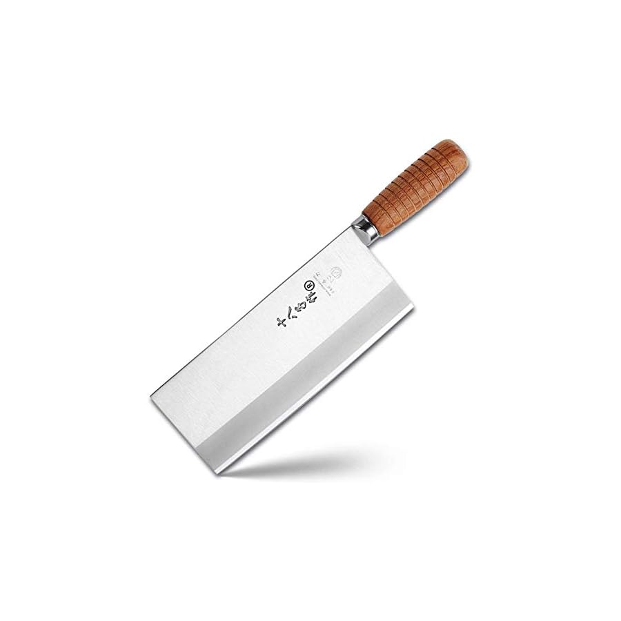SHI-BA-ZI-ZUO-Cleaver-Knife-Meat-Cleaver-8-inch-Professional-Chef-Knife-Stainless-Steel-Vegetable-Knife-Safe-Non-stick-Finish-Blade-with-Anti-slip-Wooden-Handle SHI BA ZI ZUO Cleaver Knife Meat Cleaver 8-inch Professional Chef Knife Stainless Steel Vegetable Knife Safe Non-stick Finish Blade with Anti-slip Wooden Handle