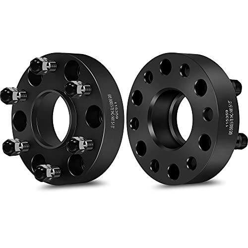 ECCPP 2x 6 lug Hub centric Wheel Spacers 1.5" 6x5.5 to 6x5.5 6x139.7mm to 6x139.7mm compatible with Silverado 1500 for Suburban Avalanche Express 1500 Tahoe with 14x1.5 Studs