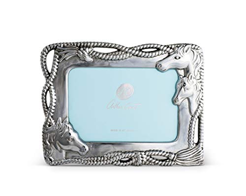 Arthur Court Designs Aluminum Western Rope Horse Picture Photo Frame 4X6 #TOP1