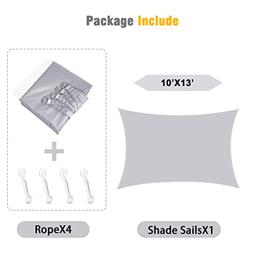 Nyshine Sun Shade Sail Waterproof 10' X 13' Rectangle Uv Block Canopy Awning Shelter For Outdoor Patio Backyard Lawn Garden Carport #TOP6