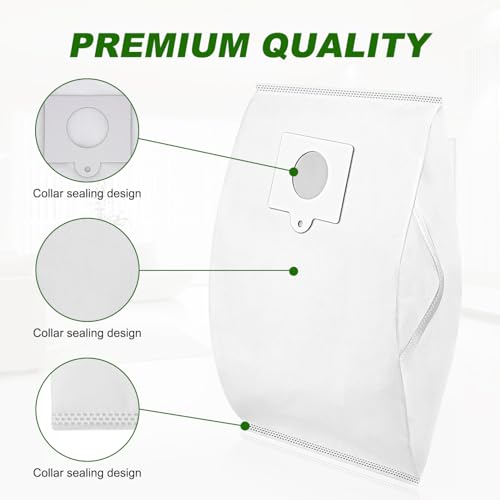 Image of 53292 Vacuum Bags for Kenmore 53292 Canister Vacuum 81214, 81414, 81714, 21814, BC2005, BC3005, 81615, BC7005, 200 /400 /600 /700 /800 Series Type Q /C HEPA Vacuum Bags, 8 Pack