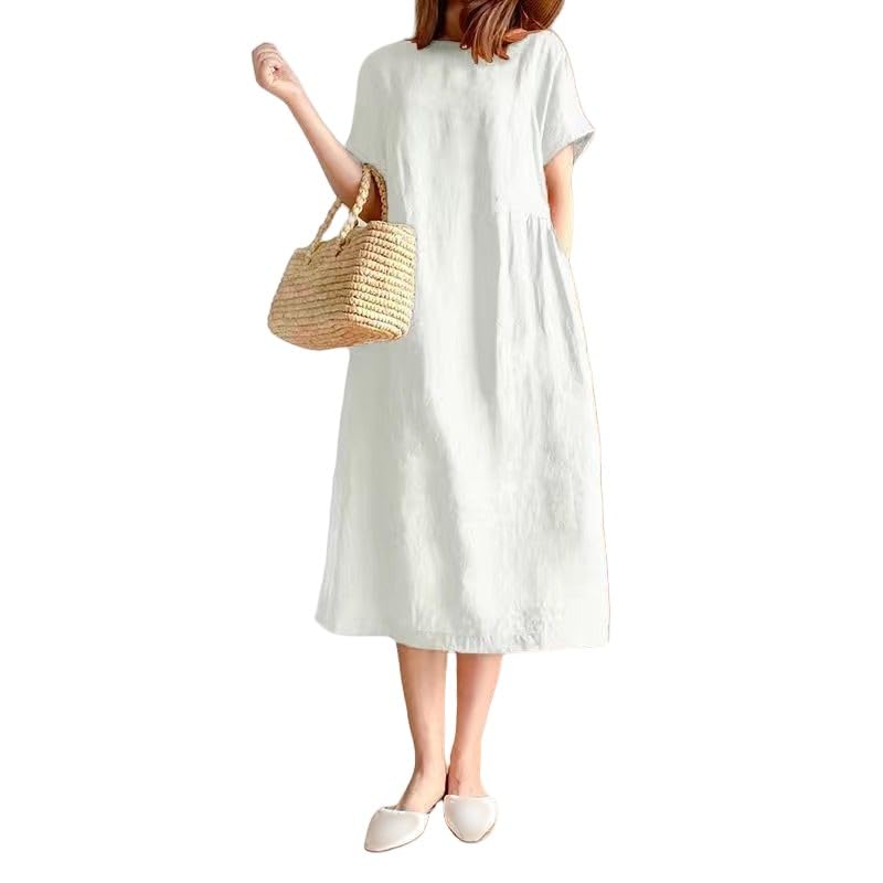 Robe de plage blanche en coton respirant contre la chaleur estivale
