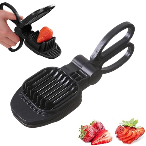 Nudorpn Coupe-Fraises,Hacheur de Cuisine Portable en - Trancheur à Bananes | pour Champignons, Banane, Raisin, Œuf, Légumes, Coupes à Dessert, Salade, Décorations de Support