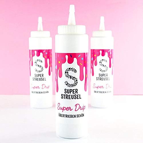 Super Streusel Premium SuperDrip Chocolate - Perfect Drip for DripCake - Bulk Bottle 300g Hot Pink