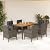 YITHOPI 7 Piece Patio Dining Set with Cushions Gray Poly Rattan Versatile Lounge Furniture Outdoor Lounge Set Patio Furniture Sets Balcony Furniture Sets for patios, Gardens, Decks