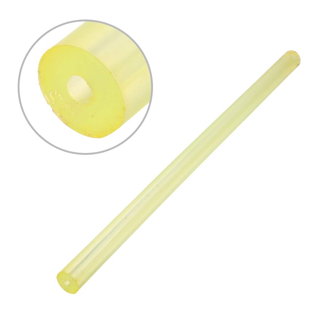 Hochwertiger Runder Hohler PU-Stab aus Polyurethan, Gelber Hohler Rundstab, Elastischer Gummi, Runder Federsteg, 20–40 Mm Außendurchmesser, 8 Mm, Bohrung, 500 Mm * 8 * 500(1pcs))