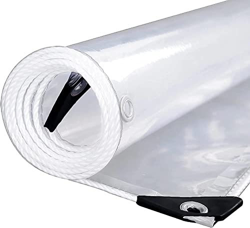 Lona Impermeable Perforada, Lona para Exteriores de PVC de 365 g / m², Cubierta de Lona Transparente, Adecuada para Madera, automóvil, Techo, Cubierta de Invernadero de plantas100x450cm Cover