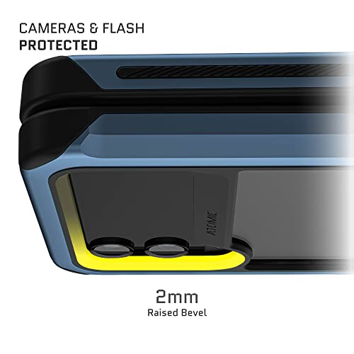 Ghostek Atomic Slim Galaxy Flip 4 Case Clear Back With Blue Aluminum Metal Bumper Premium Rugged Heavy Duty Shockproof Protection Phone Cover Designed For 2022 Samsung Galaxy Z Flip4 (6.7 Inch) (Blue) #TOP1