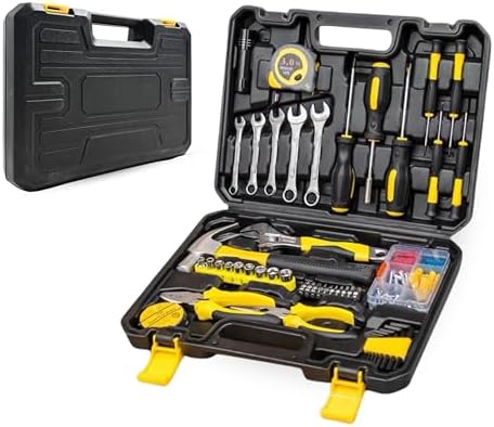 Complete Tool Case - 108 Piece Tool Box - DIY Hand Tool Set - Por...