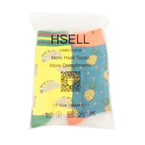 HSELL Mens Funny Pattern Dress Socks Crazy Design Cotton Socks Novelty Gifts for Men