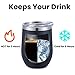 JEAREY Stemless Glass Tumbler 12 oz Stainless Steel Double Wall Vacuum Insulated Wine Cup with Lid Travel Friendly