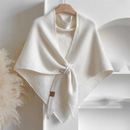 Women’S Casual Shawl Wraps Elegant Solid Color Open Front Poncho Cape3