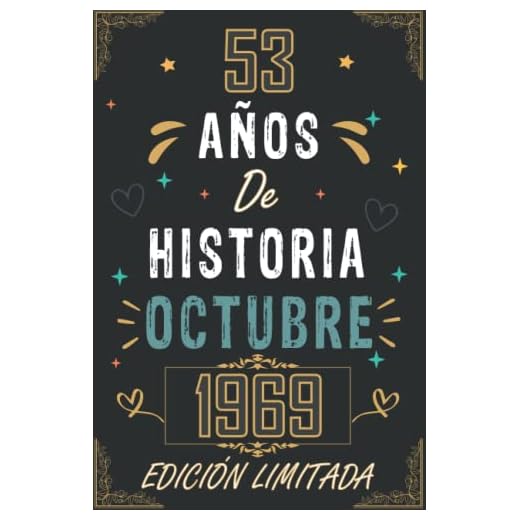CUADERNO, 53 AÑOS DE HISTORIA OCTUBRE 1969 EDICIÓN LIMITADA: Regalo de 53 cumpleaños para mujeres y hombres, ideas de 53 cumpleaños... un ... regalo de 53 cumpleaños para él/ella.