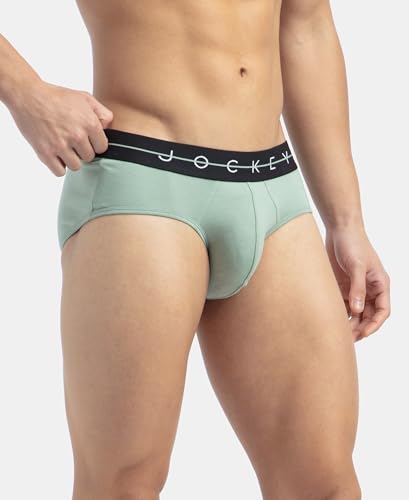 Image of Jockey NY15 Men Super Combed Cotton Elastane Stretch Solid Brief with Ultrasoft Waistband