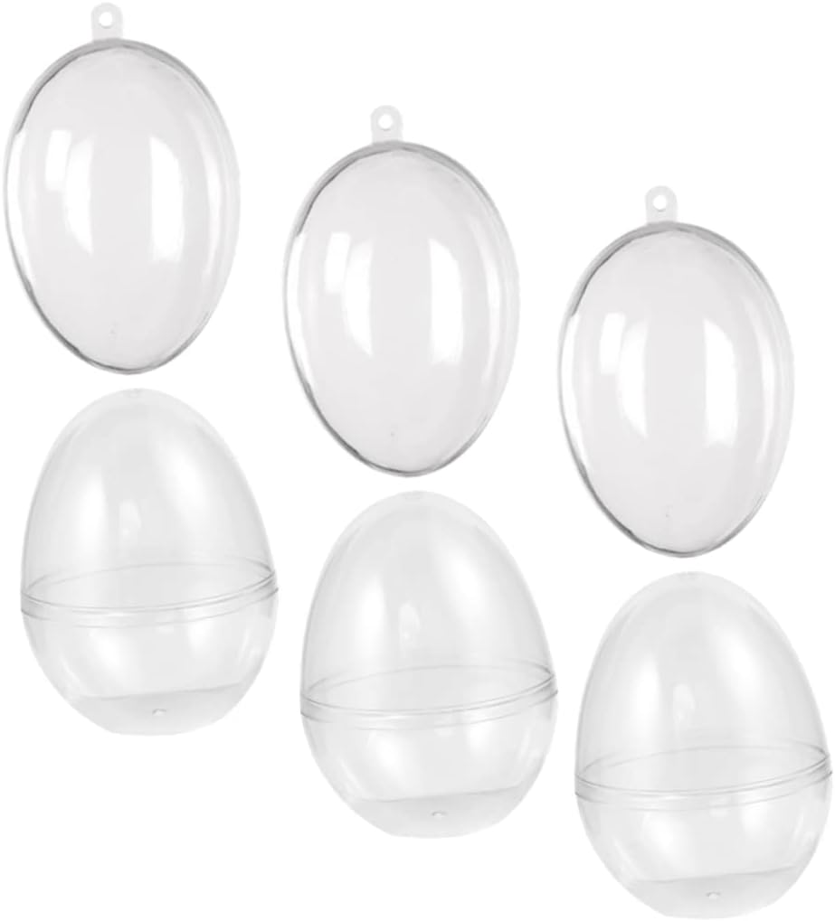 EXAOMBLE 6pcs Transparent Shape Packing Boxes for Easter Celebrations Storage Containers for Candy Toys and Decorations