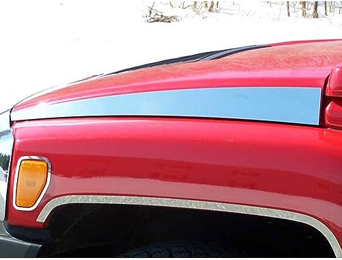 Upgrade Your Auto 2pc. Luxury FX Chrome Hood Accent Trim for Hummer H3 2006-2009