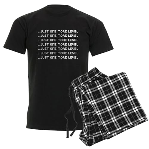 CafePress Just One More Level Pajamas Novelty Men's Pajama Set, Comfortable PJ Sleepwear With Checker Pant