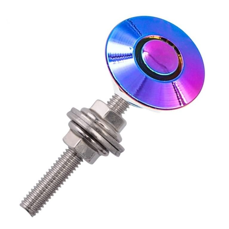 Quick Release Latch Lock Clip Push Button Bonnet Kit 1.25in/32mm Diameter Universal Aluminum Alloy Quick Latch Lock for Auto Car Bumper License Plate Hood or Various DIY(Multicolor)