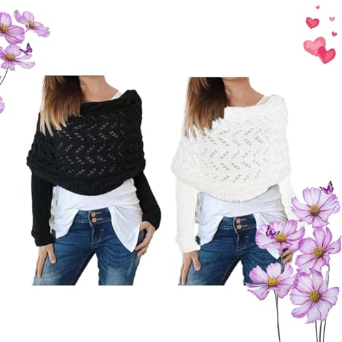 Scarf with Sleeves, Scarf with Sleeves for Women, Sweater Scarf with Sleeves, Multifunctional Scarf with Sleeves