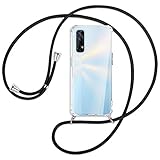 Práctico collar para teléfono móvil que incluye un estuche con refuerzo antichoque perfectamente ajustado para su smartphone (Oppo) Realme7 (RMX2151, 6.5" Display)