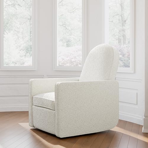 Image of Graco Olivia Premium Nursery Power Recliner Swivel Glider, Smaller Profile for Smaller Rooms, Oeko-TEX 100 Certified, Upholstered Glider, USB Charging Port, Durable Metal Base - (Ivory Boucle)