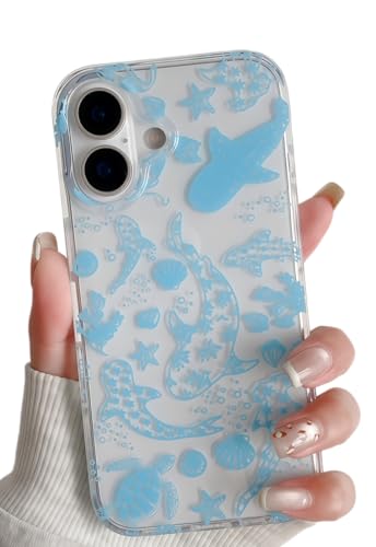 Coque iPhone 16 motif mignon baleine et requin, une idée cadeau estivale idéale
