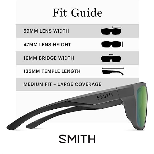 Image of SMITH Barra Sunglasses with ChromaPop Lens Technology - Polarized Performance Sports Active Sunglasses - For Men & Women