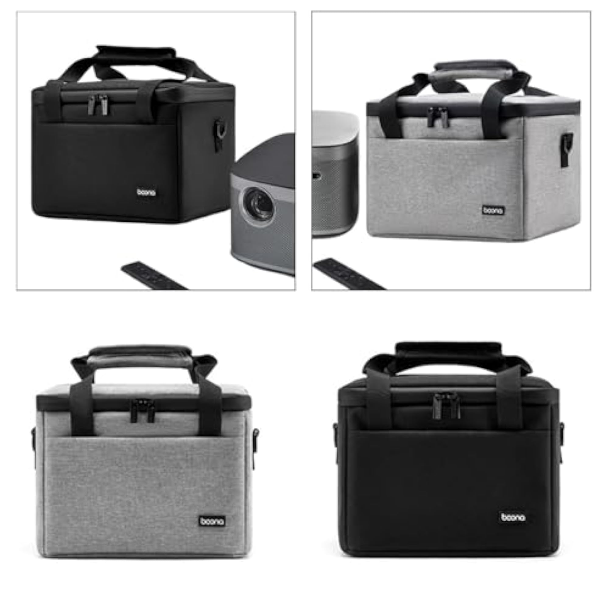 Stylish Projector Bag with Pockets, Grey