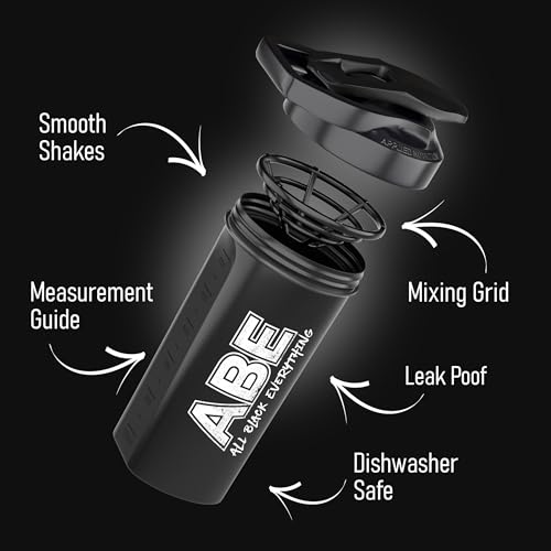 Applied Nutrition ABE All Black Everything Protein Shaker - Sports Supplements Shaker Bottle, Durable & Lightweight (700ml) - Image 4