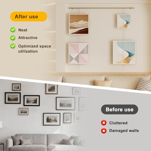 Kit de riel de latón para galería Glod con acabado dorado premium 7