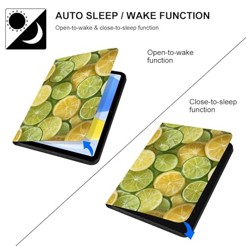 Housse iPad 11" 2025 veille auto et support coque citrons