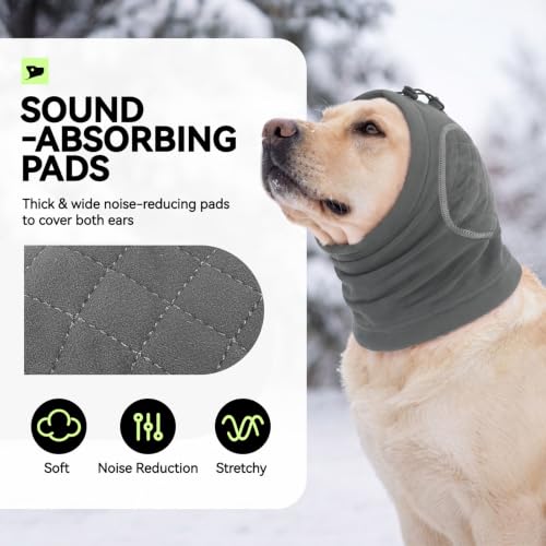 Image of No Shake Ear Wraps for Dogs, Dog Ear Cover with SoundProof Pads
