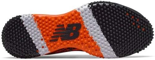 New Balance Men's 4040 V5 Turf Baseball Shoe 17 Wide Black/Orange