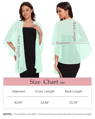Image of Shawls and Wraps for Evening Dresses Womens Chiffon Scarf Sheer Cover Up