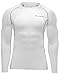 BALEAF Men's Cool Dry Skin Fit Long Sleeve Compression Shirt White Size XL