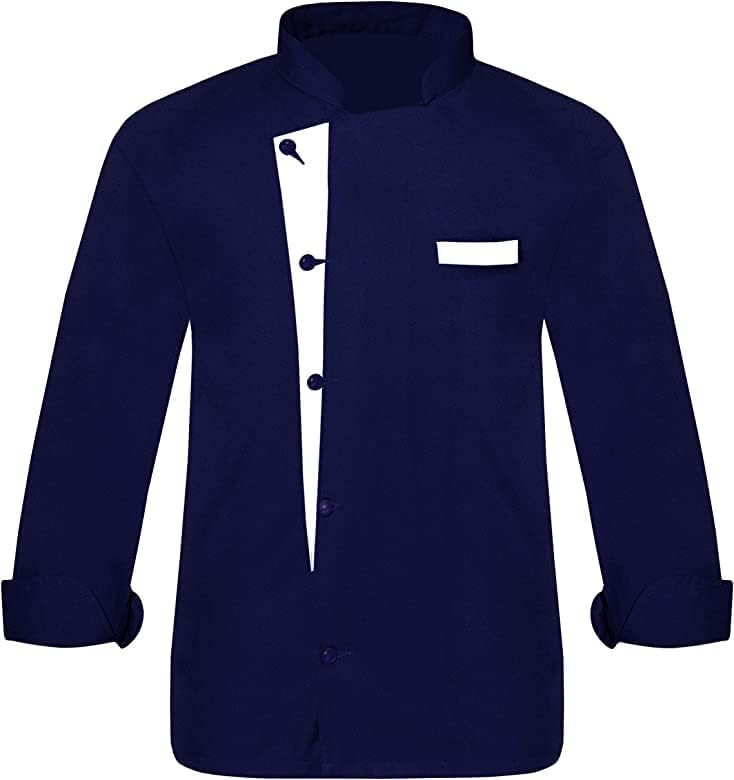 Men's Chef Coat Full Sleeve Jacket Multicolored Piping Exclusive Chef Jacket Size (XS-6XL)