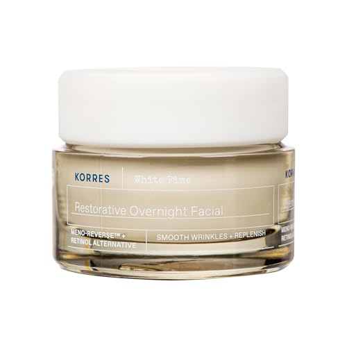 Crème de nuit KORRES White Pine rituel du soir pour peaux après ménopause